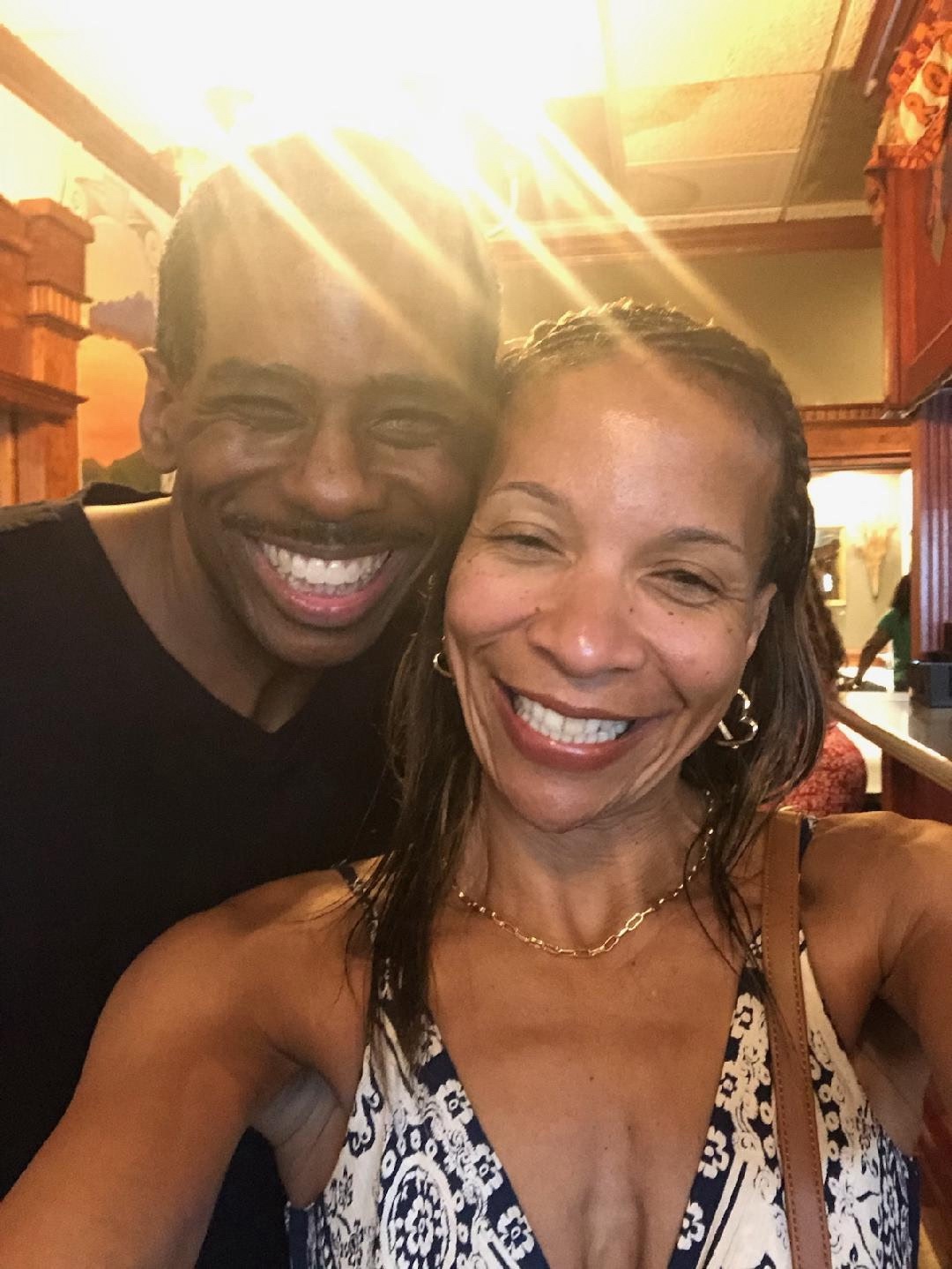 J.K. Lynch celebrating with a friend